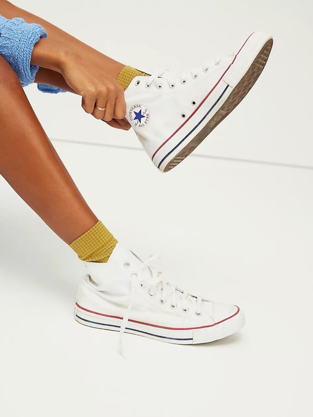 Converse All-Star White High-Top Sneakers - M6 / W8.5